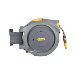 HOZELOCK - Auto Reel 30m wall-mounted hose reel : Easy to Install, Lock, Auto-rewind, Ready-to-use Reel With Nozzle, Fittings, Hozelock Hose and