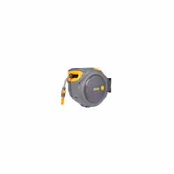 HOZELOCK - Auto Reel 30m wall-mounted hose reel : Easy to Install, Lock, Auto-rewind, Ready-to-use Reel With Nozzle, Fittings, Hozelock Hose and