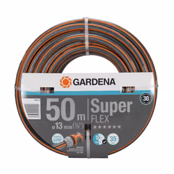 Gardena Premium Superflex Hose, 13 mm (1/2 inch), 50 m: Garden Hose with Power Grip Profile, 35 bar Burst Pressure, Highly Fl ...