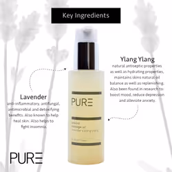 Unwind Body Oil by PURE Spa Skincare - Aromatic Blends of Lavender & Ylang Ylang - 100ml - Helps Reduce Stress & Anxiety and Improves Sleep - Body,
