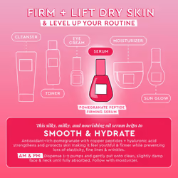 Glow Recipe Pomegranate Copper Peptides Face Serum - Face Firming Peptide Serum for Women & Men with Polypeptides + Hyaluronic Acid - Hydrating &