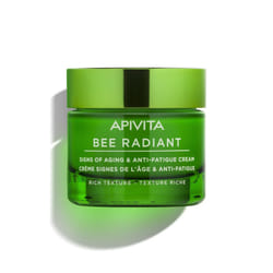 Apivita Bee Radiant Signs of Aging & Anti-Fatigue Face Cream 50ml - Antiwrinkle Moisturizer for Dry Skin With Propolis & White Peony - Fights Lines,