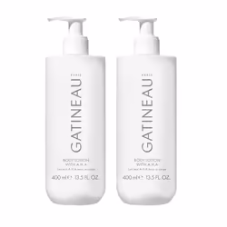 Gatineau - AHA Body Lotion, Duo Pack, Hydrating Cream for Dry Skin with Shea Butter (400ml x 2 Bottles)
