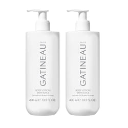 Gatineau - AHA Body Lotion, Duo Pack, Hydrating Cream for Dry Skin with Shea Butter (400ml x 2 Bottles)