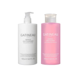 Gatineau - Gentle Silk Cleanser and Facial Toner Duo Set, for Hydrated and Smooth Skin, for All Skin Types, (2 x 500ml)