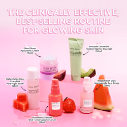 Glow Recipe - Fruit Babies s Kit Mini Travel Size Beauty Essentials Avocado Foam Cleanser, Niacinamide Dew Drops Serum, Pore-Tight Toner, Salicylic