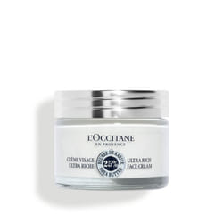 L'OCCITANE Shea Ultra Rich Comforting Face Cream 50ml, Enriched with 25% Shea Butter, Vegan & 97% Readily Biodegradable, Clean & Premium Beauty