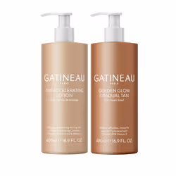 Gatineau - Total Body Glow Collection Skincare Gift Set, with Tan Accelerating Lotion (400ml) & Golden Glow Gradual Tan (400m ...