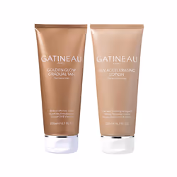 Gatineau - Tan Accelerating Lotion (200ml) + Golden Glow Gradual Tan (200ml) Duo Set, Total Body Glow, Natural Tanning For Fa ...
