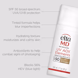 UV Elements Moisturizing Physical Tinted Facial Sunscreen SPF 44 - For All Skin Types & Post-Procedure Skin