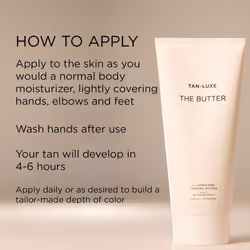 Tan Luxe THE BUTTER Self Tan Body Butter, (200 ml) Self Tanning Skin Care with Gradual Tan