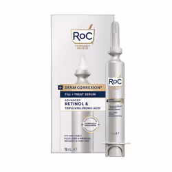 RoC Derm Correxion Serum Fill + Treat for Face, Neck, & Jawline, Wrinkle Filler, Advanced Retinol & Triple Hyaluronic Acid -  ...