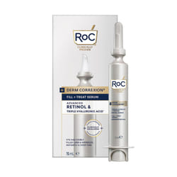 RoC Derm Correxion Serum Fill + Treat for Face, Neck, & Jawline, Wrinkle Filler, Advanced Retinol & Triple Hyaluronic Acid - 15ml