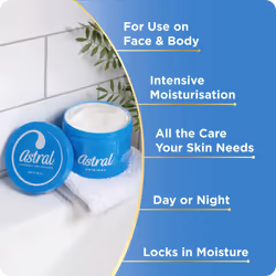Astral Face & Body Intensive Moisturiser Cream 500ml (Pack of 3)