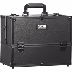VEVOR Makeup Train Case 370MM Large Portable Cosmetic Case, 6 Tier Trays Professional Makeup Storage Organizer Box Make Up Ca ...
