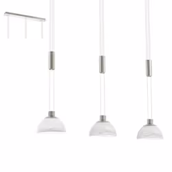 Eglo Pendant Lamp, Stainless Steel, 6 W, Satin Nickel, 93468