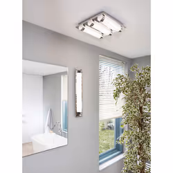 Eglo 97055 TOLORICO LED Bathroom Wall or Ceiling Light in Chrome and Crystal