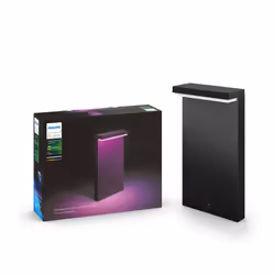Philips Hue Nyro White & Colour Ambiance LED Smart Outdoor Pedestal, Black, Compatible with Alexa, Google Assistant and Apple HomeKit