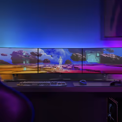 Philips Hue Play Gradient PC Lightstrip [for 3X 24-27 Inch Screens] LED Smart Lighting. Sync for Entertainment, Gaming and Media