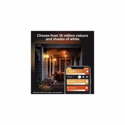 Philips Hue Econic White and Colour Ambiance LED Smart Garden Wall Light [Up Lantern], Works with Alexa, Google Assistant and Apple Homekit