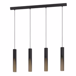 Eglo LED Pendant light Barbotto, 3 lamp ceiling light fitting with indirect lighting, hanging lamp for dining and living room ...