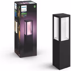 Philips Hue Impress White and Colour Ambiance LED Smart Outdoor Pedestal Light [Regular] Works with Alexa, Google Assistant a ...