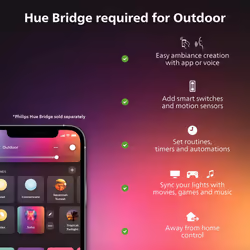 Philips Hue Impress White and Colour Ambiance LED Smart Outdoor Pedestal Light [Regular] Works with Alexa, Google Assistant and Apple Homekit