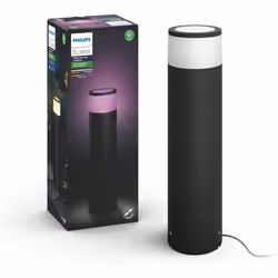 Philips Hue Calla White & Colour Ambiance Smart LED Large Outdoor Pedestal for Garden, Compatible with Alexa, Google Assistan ...
