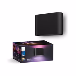Philips Hue White and Colour Ambiance Dymera Smart Indoor and Outdoor Wall Light, White and Colour Light, Hue Bridge Required ...