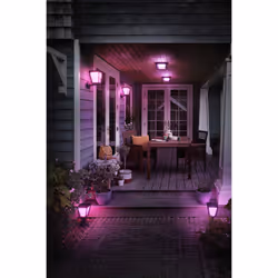 Philips Hue Econic White and Colour Ambiance LED Smart Garden Wall Light [Square Porch Light], Works with Alexa, Google Assistant and Apple Homekit