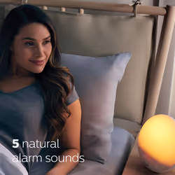 Philips Wake Up Light, White, 5 Natural Alarm Sounds