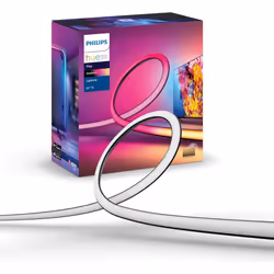 Philips Hue Gradient Lightstrip for 55 Inch TVs, Sync with Media and Gaming Smart Entertainment LED Lighting with Voice Contr ...