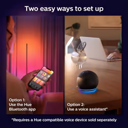 Philips Hue Signe White and Colour Ambiance Gradient Table Lamp [Black] Smart Lighting with Bluetooth. Works with Alexa, Google Assistant and Apple