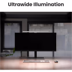 BenQ ScreenBar Pro LED Monitor Light (Silver)/Ultrawide Illumination/Motion Sensor/Adjustable Brightness and Color Temperature/Eye-Care Light Bar/No