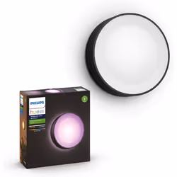 Philips Hue Daylo White & Colour Ambiance Smart LED Outdoor Wall Lighting, for Home Garden, Patio. [Black] Works with Alexa