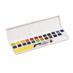 Derwent Inktense Paint 24 Pan Palette, Set of 24, Half Pan Size, Water-Soluble, Ideal for Painting & Crafts on Paper & Fabric, Professional Quality