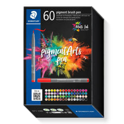 STAEDTLER 371 C60 Pigment Arts Brush Pen - Assorted Colours (Pack of 60)