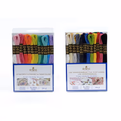 DMC - Assortment of Moulin? Special 117MC Threads ? Vitamins & Essentials Colours ? 100% Cotton ? 2 Packs of 24 Skeins of 4 M ...