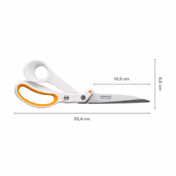 Fiskars 26cm Amplify? Sewing Scissors ? Stainless Steel Blades, Shears for Sewing & Thick Fabric, Softgrip? Handles & RazorEdge? Blades