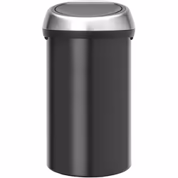 Brabantia 402548 Touch bin, Matt Black/Matt Steel, 60 L