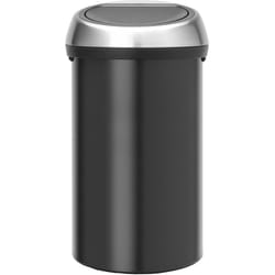 Brabantia 402548 Touch bin, Matt Black/Matt Steel, 60 L