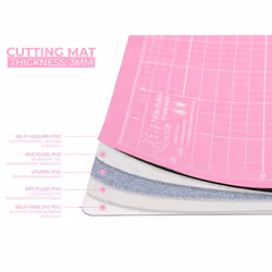Elan A1 Cutting Mat Pink and Purple, 5-Ply Hobby Board for Crafts 90X60 CM, Large Self Healing Cutting Mat A1, Large Craft Board for Sewing