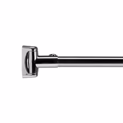 Croydex Stainless Steel Premium Extendable Telescopic Curved Rod, 1080 - 1850mm