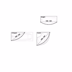 Croydex Stainless Steel Premium Extendable Telescopic Curved Rod, 1080 - 1850mm