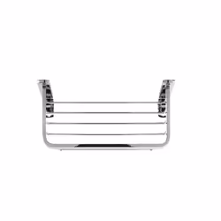 Croydex Aluminium Large Basket - Bathroom Storage Solution, Wall-Mounted Shower Caddy with Hooks, Chrome Bathroom Accessory, Rust-Free, Includes Wall