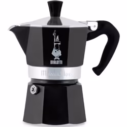 Bialetti 4953 Moka Express Espresso Maker for 6 Cups, Aluminium, Black CD - Bialetti Moka Express 6tz black,30 x 20 x 15 cm