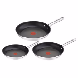 Tefal A704S3 Duetto 3-Piece Frying Pan Set | 20, 24 and 28 cm | Non-Stick Coating | Built-in Temperature Indicator | Suitable ...