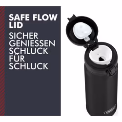 THERMOS 4035.232.050 Ultralight Thermos Flask, Black, 500 ml, Extremely Lightweight, 210 g, Drinking Bottle, Dishwasher Safe, Thermos Flask Keeps Hot