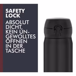 THERMOS 4035.232.050 Ultralight Thermos Flask, Black, 500 ml, Extremely Lightweight, 210 g, Drinking Bottle, Dishwasher Safe, Thermos Flask Keeps Hot
