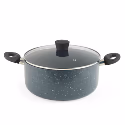 Russell Hobbs RH03410EU7 Nightfall Stone 28cm Stockpot - Non-Stick Saucepan, Tempered Glass Lid, Induction Safe, Durable Alum ...